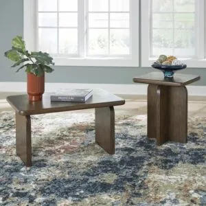 طقم طاولة قهوة شوبيك - بني