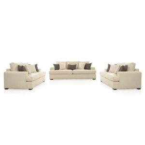 طقم كنب بارل - 3 قطع - بيج