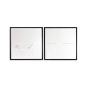 طقم لوحة جدارية فنية 2 قطعة ليفيت - ابيض