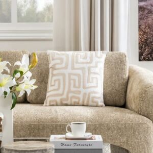 وسادة ديكور مربعة ديا - كريمي