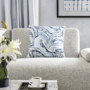 وسادة ديكور مربعة موكسيما - كريمي وازرق