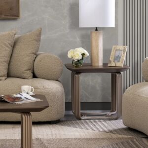 طاولة جانبية كرافت بني