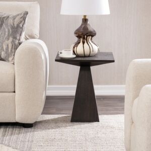 طاولة جانبية مالتيفلورا - بني غامق