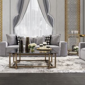 طاولة قهوة سارتوريا - ذهبي واسود