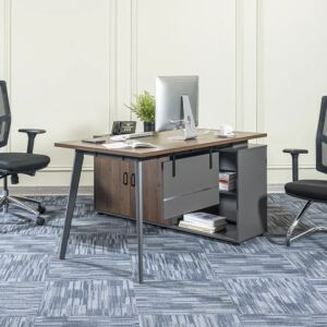طاولة مكتب فوما - رمادي وجوزي