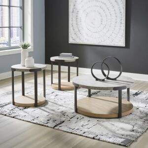 طقم طاولة قهوة دارثرست - بني فاتح