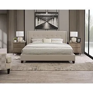 سرير كوتور كينغ 193X203 سم - بيج