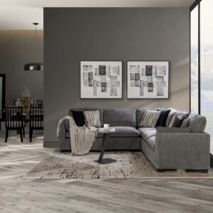 كنب زاوية 5 قطع ساجا - رمادي