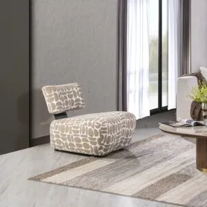 كرسي مفرد مادوار - بني وبيج