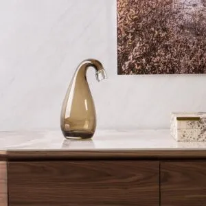 تحفة ديكور فنية زجاجة كوبالي حجم صغير - بني