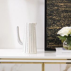 تحفة ابريق ديكور يورو - ابيض ومتعدد الالوان