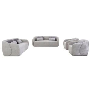 طقم كنب تافريون - 4 قطع - رمادي