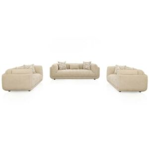 طقم كنب فوكسل - 3 قطع - بيج