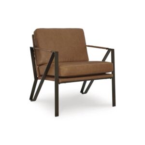 كرسي جلد طبيعي جارونمونت - بني