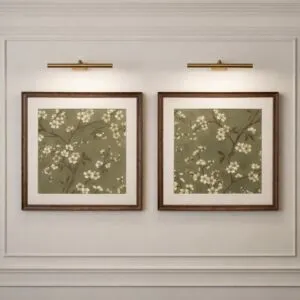 طقم لوحات جدارية أميليا - قطعتين - اخضر