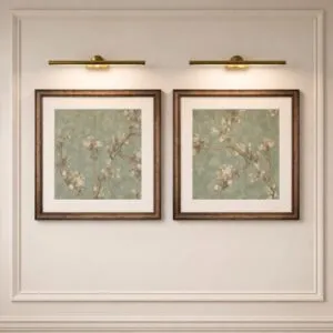 طقم لوحات جدارية لوريسا - قطعتين - اخضر