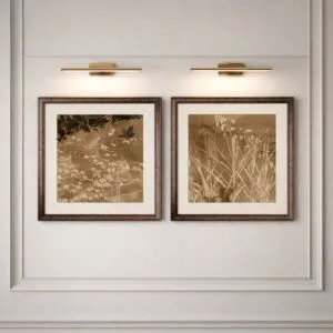 طقم لوحات جدارية نوفيرا - قطعتين - بيج غامق