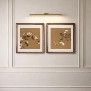 طقم لوحات جدارية روزاليا - قطعتين - بني