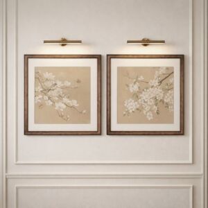 طقم لوحات جدارية روسن - قطعتين - بيج