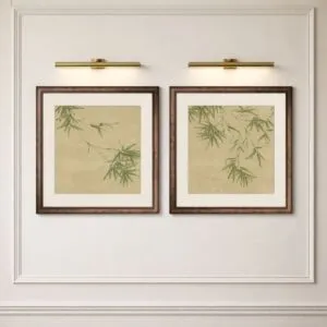 طقم لوحات جدارية مارسيل - قطعتين - بيج واخضر