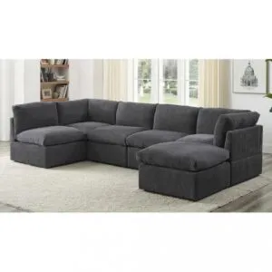 كنب زاوية اليساندي - رمادي