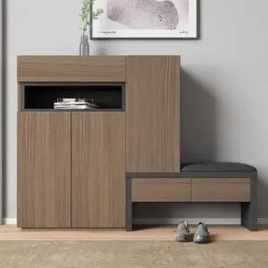 خزانة أحذية مارك - بني فاتح و أسود