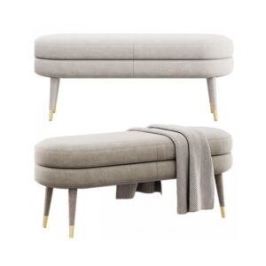 مقعد بنش كلاسي - رمادي