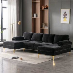 كنب زاوية شكل حرف L ريناي - رمادي