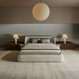 سرير سوبر كينغ 200X200 سم دوز - بيج