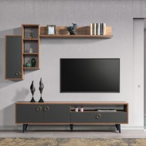 طاولة تلفزيون مع رفوف جدارية بيفا إلم كوف