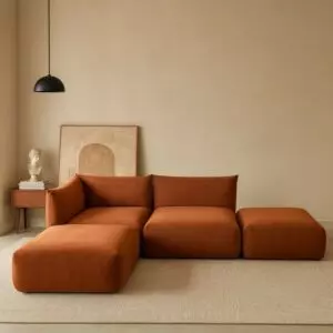 كنب زاوية مارسيليا - برتقالي