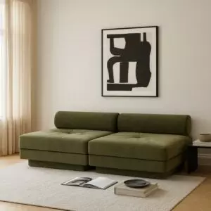 كنبة روشي - 3 مقاعد - اخضر