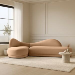 كنب زاوية بورتار - قطعتين - بيج