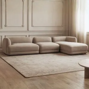 كنبة زاوية رينغو - 3 قطع - بني