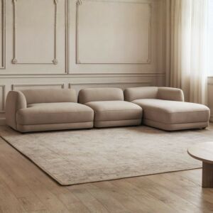 كنبة زاوية رينغو - 3 قطع - بني