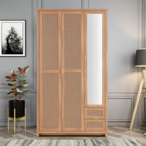 دولاب ملابس راتان - بني فاتح