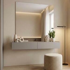 طاولة تزيين درجين بدون مرآة ماستيلا - رمادي