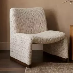 كرسي مفرد بوكليه شاوبر - ابيض ومتعدد الالوان