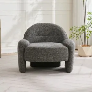 كرسي شايني مفرد - رمادي غامق