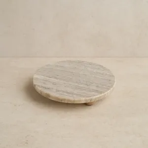 تحفة ديكور طبق رخامي رولاي - بيج ومتعدد الالوان