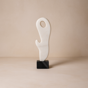 تحفة ديكور رخامية ايبيك - ابيض رمادي ورمادي غامق