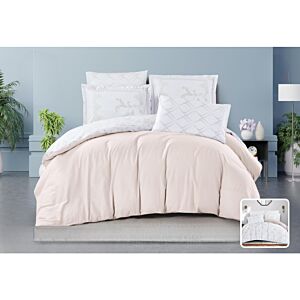 لحاف كينج سادة وجهين - اوف وايت