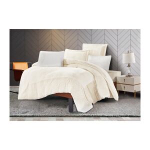 لحاف كينج مخمل ناعم 6 قطع - بيج