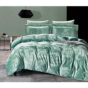 طقم لحاف مخمل جاكار كابيندا - كينغ 6 قطع - أخضر