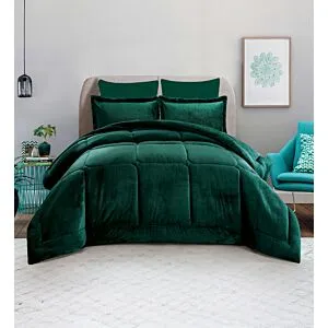 لحاف كينج ساده بطانية 3 قطع - اخضر