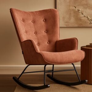 كرسي استرخاء هزاز ريناي - برتقالي واسود