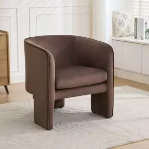 كرسي مفرد روما - بني غامق