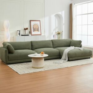 كنب زاوية مخمل مسيمو - اخضر