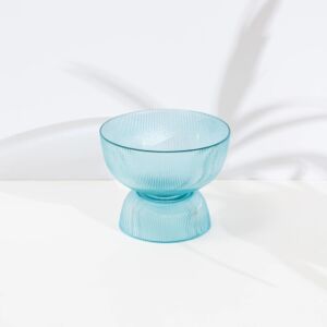 وعاء تقديم  من الزجاج ذات القطعتين، الحجم  الاكبر-سماوي