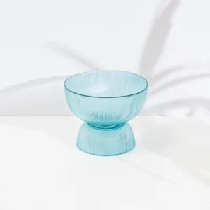 وعاء تقديم  من الزجاج ذات القطعتين، الحجم  الاكبر-سماوي